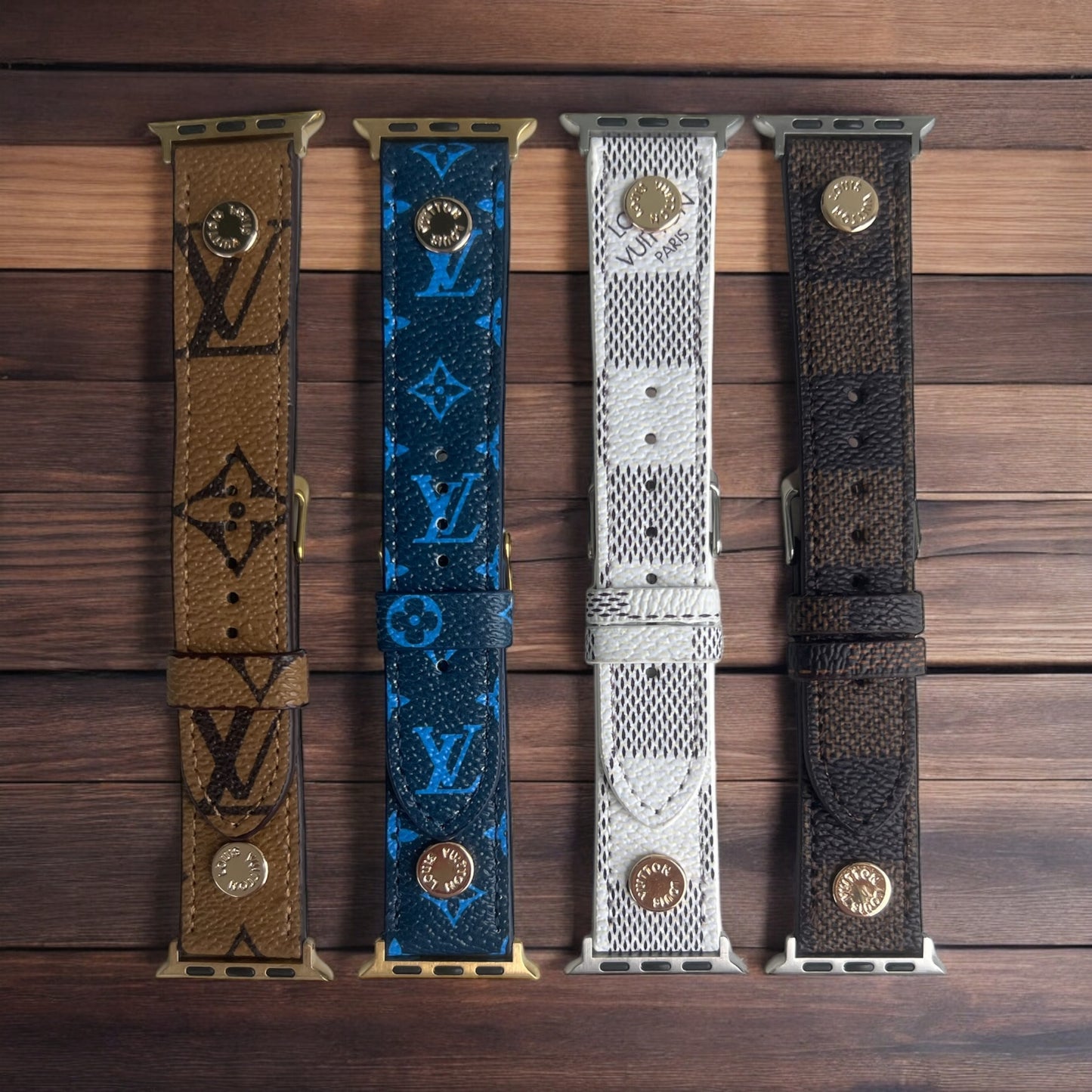 LV Vegan Leather Apple Watch Band 2.0