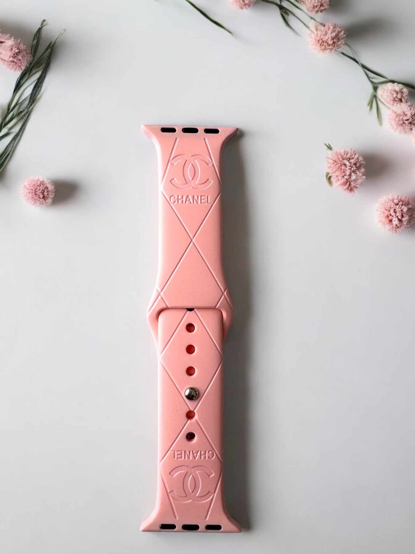 Chloe Engraved Silicone Apple Watch Band