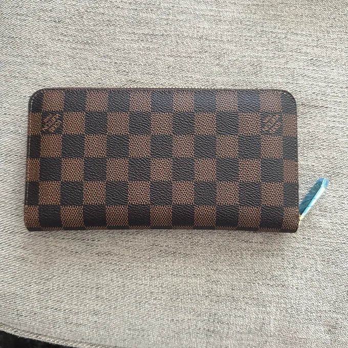 Checkered Large Zip Wallet