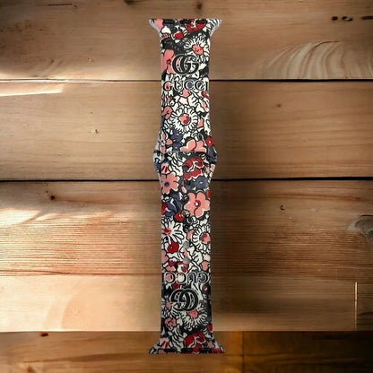 Floral Silicone Apple Watch Band