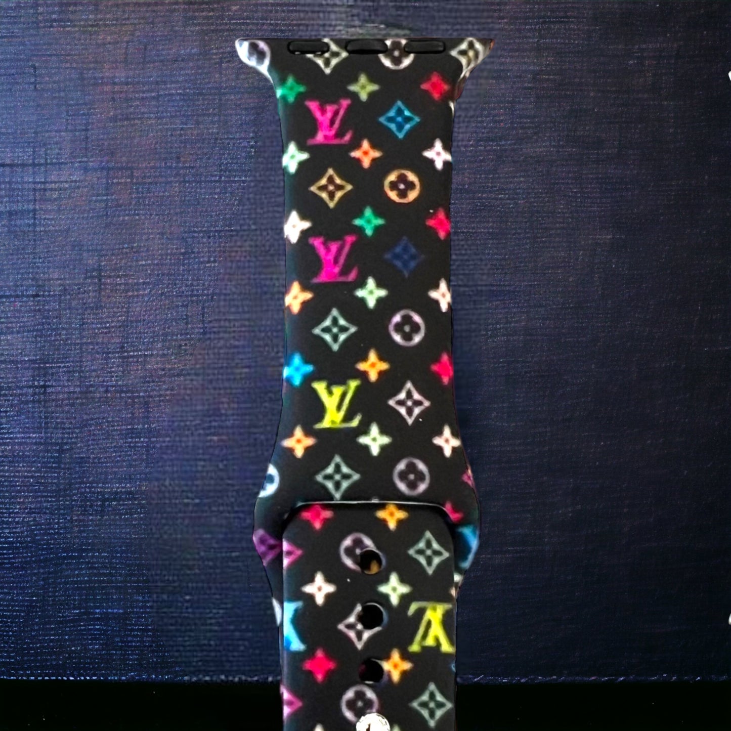 LV Multi-Color Monogram Silicone Watch Bands
