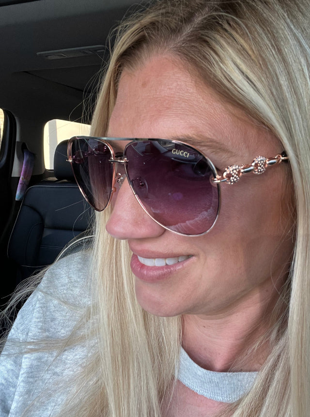 Gianna Polarized Gold Frame Sunnies