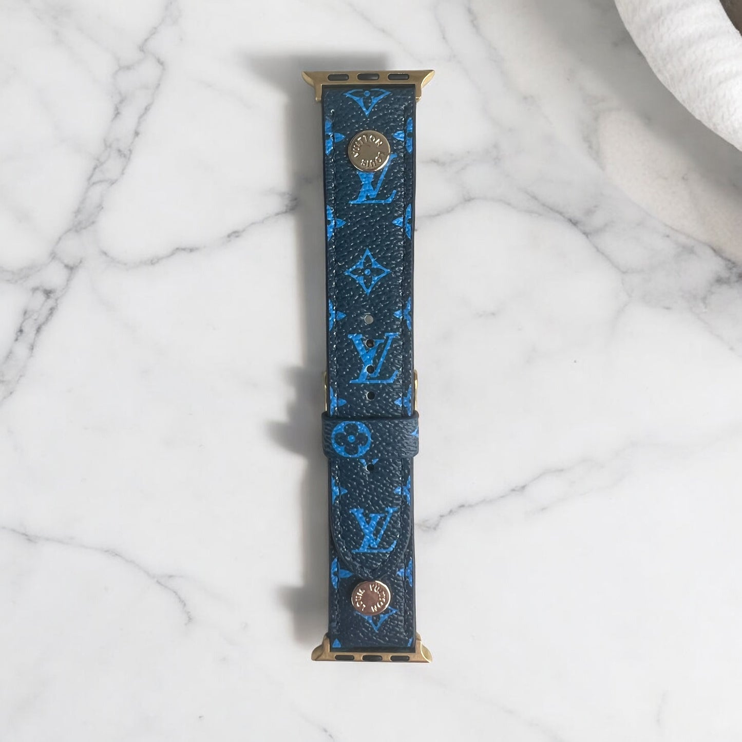 LV Vegan Leather Apple Watch Band 2.0