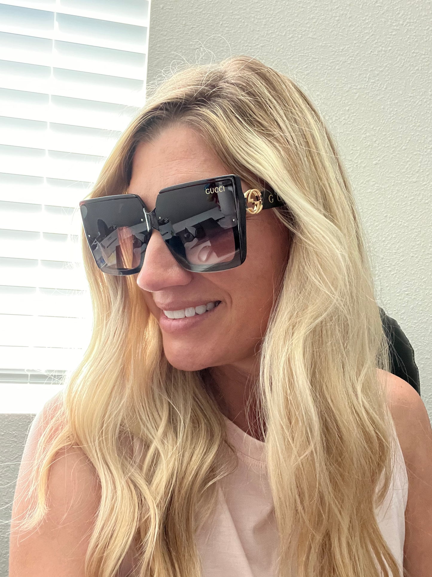 GG square sunnies with Gold hardware