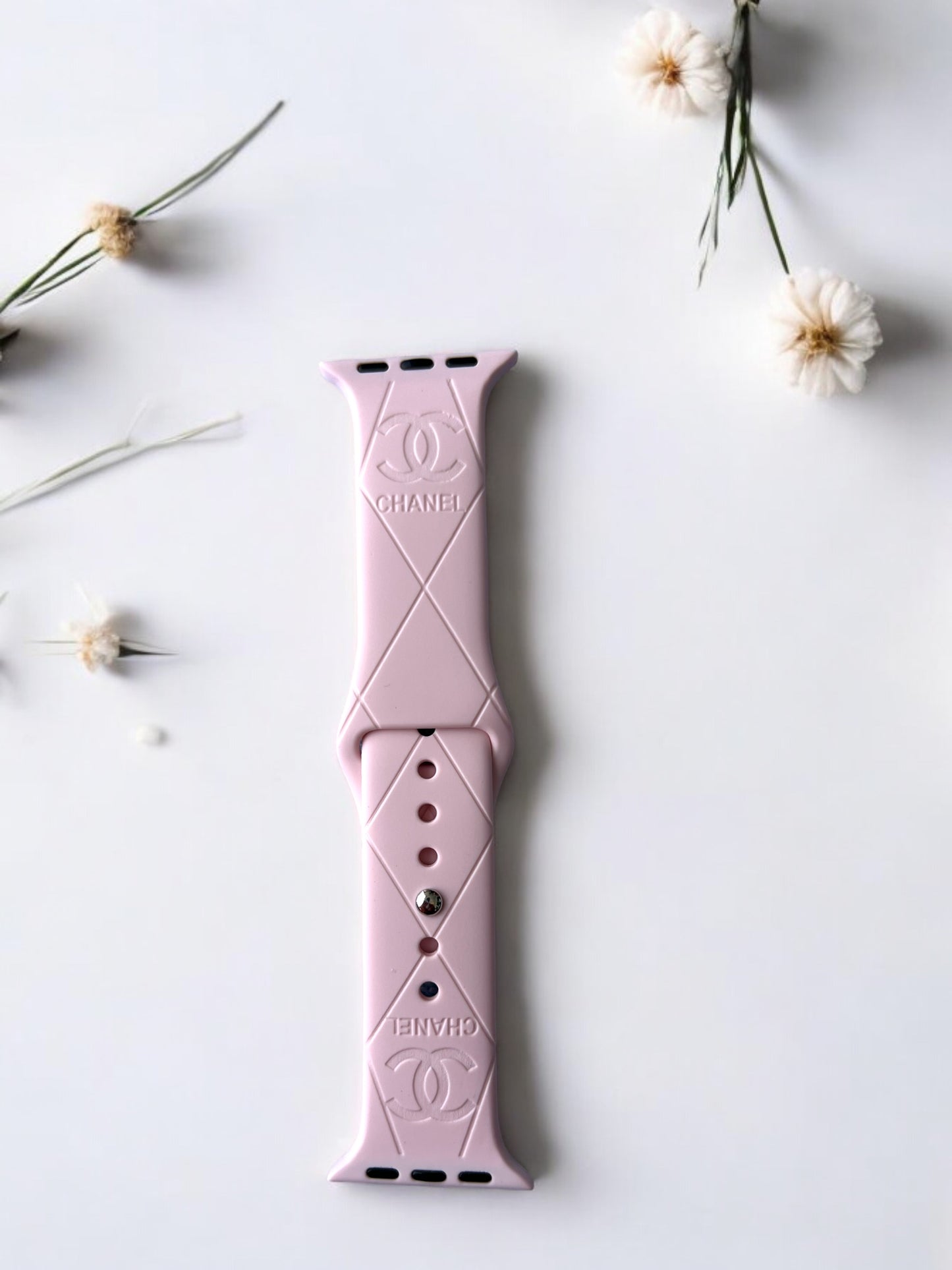 Chloe Engraved Silicone Apple Watch Band