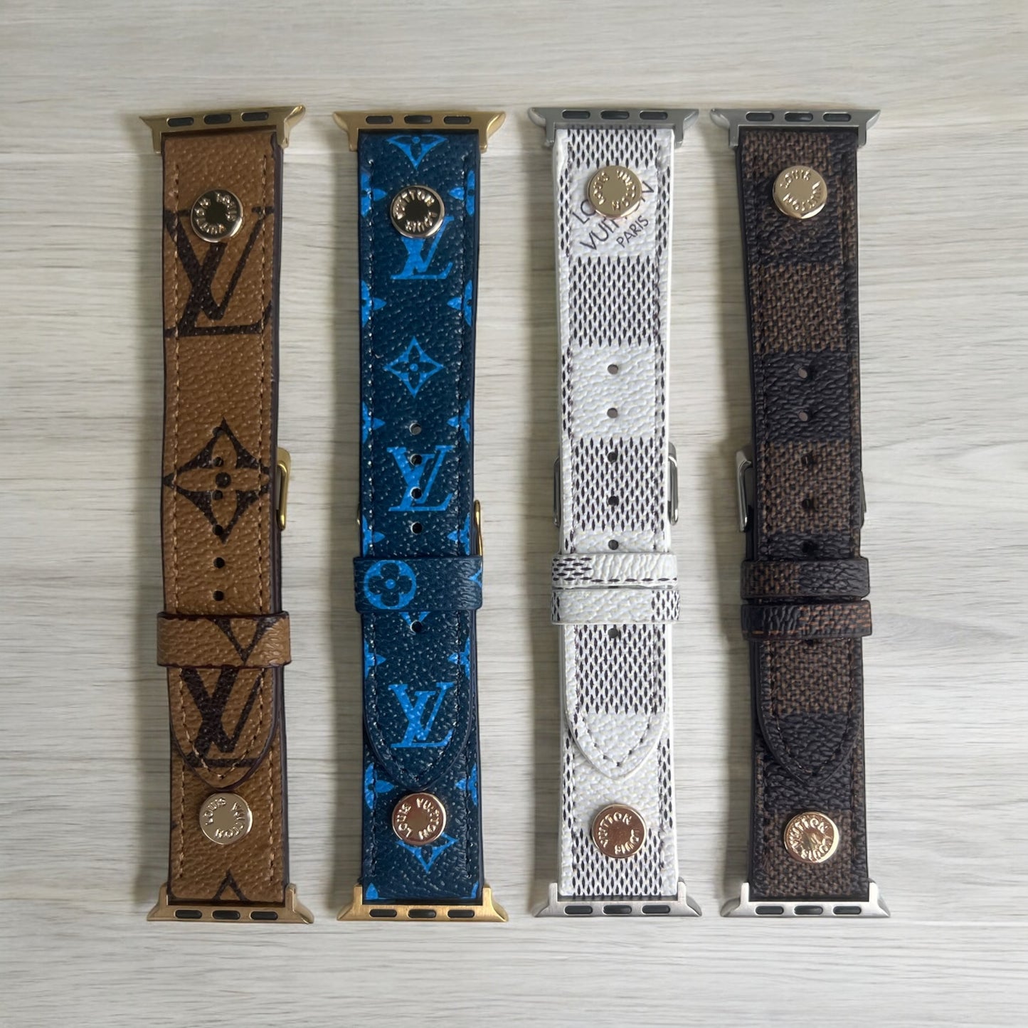 LV Vegan Leather Apple Watch Band 2.0