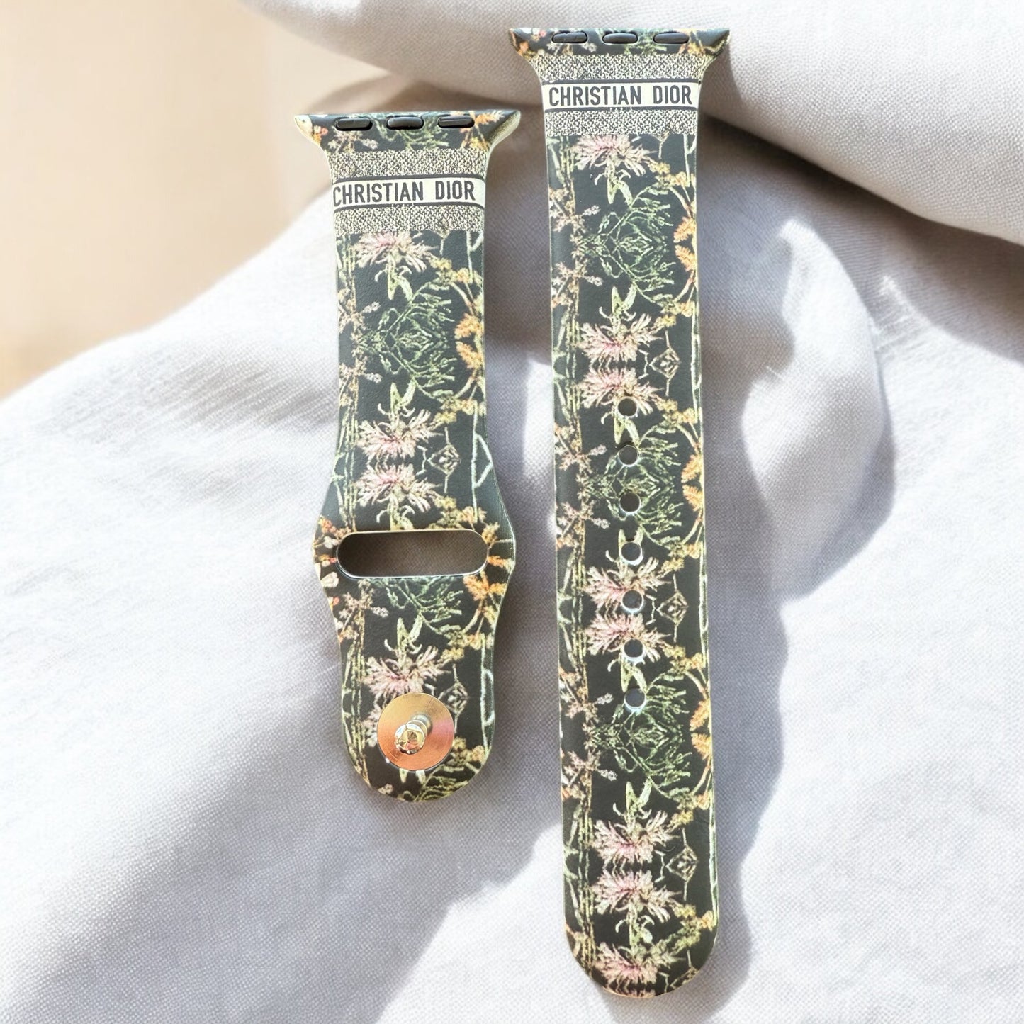 D Floral Silicone Apple Watch Band