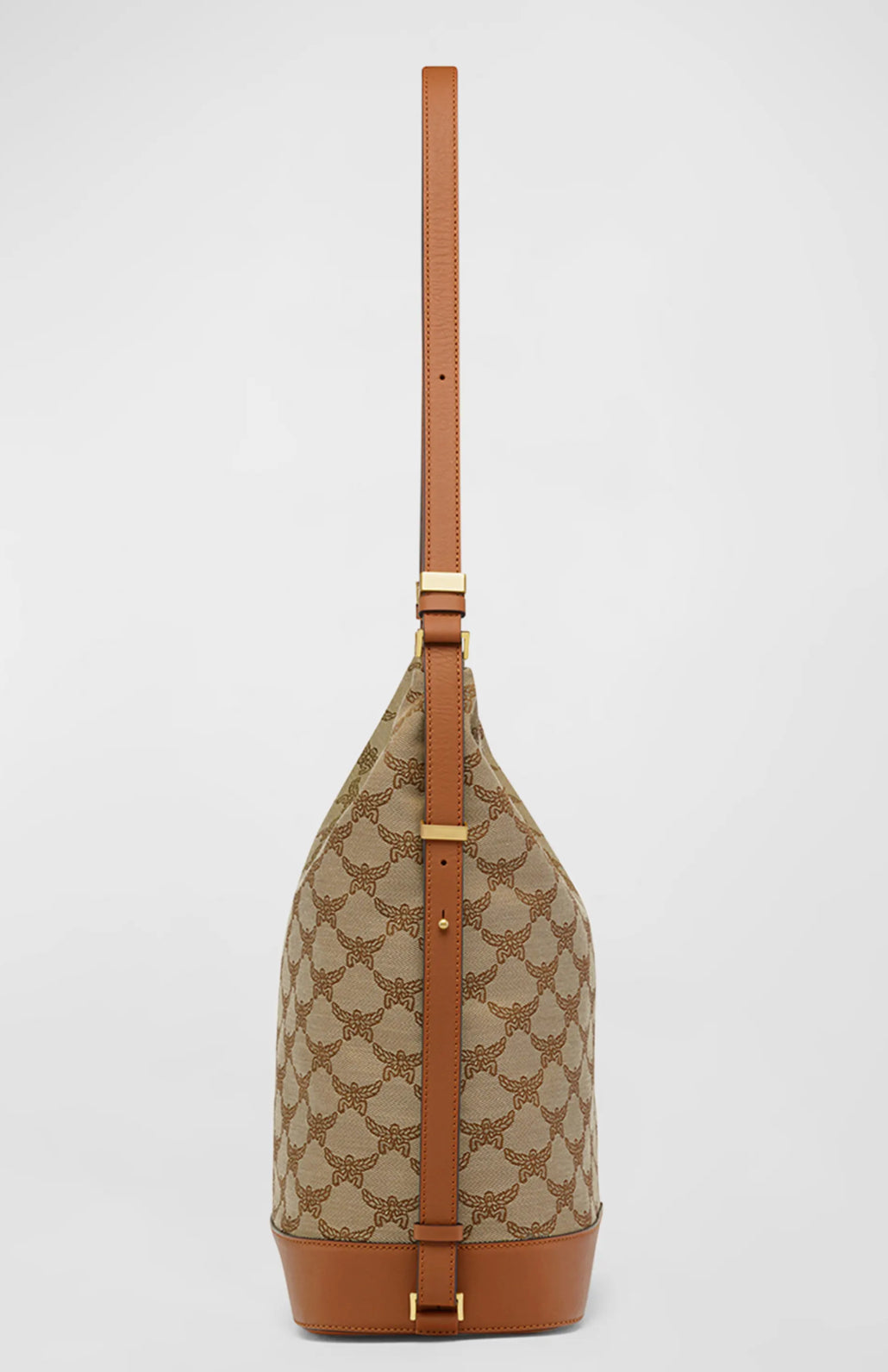 MCM Lauretos Jacquard Himmel Hobo Bag