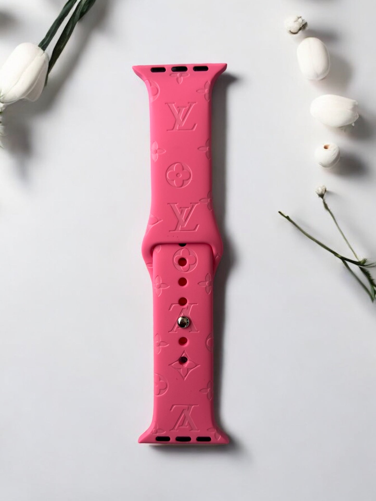 Engraved LV Silicone Apple Watch Band