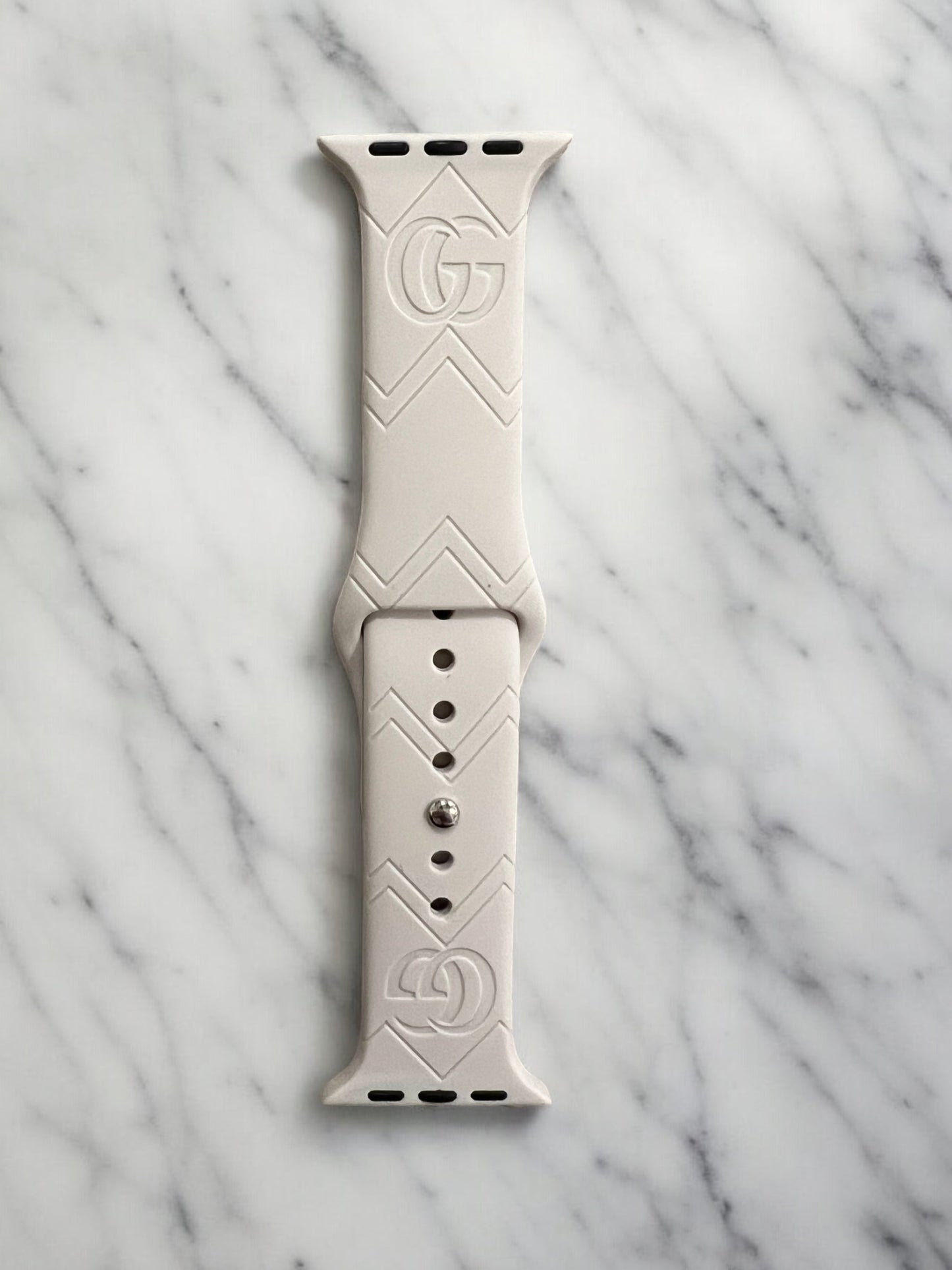 Gianna Engraved Silicone Apple Watch Band