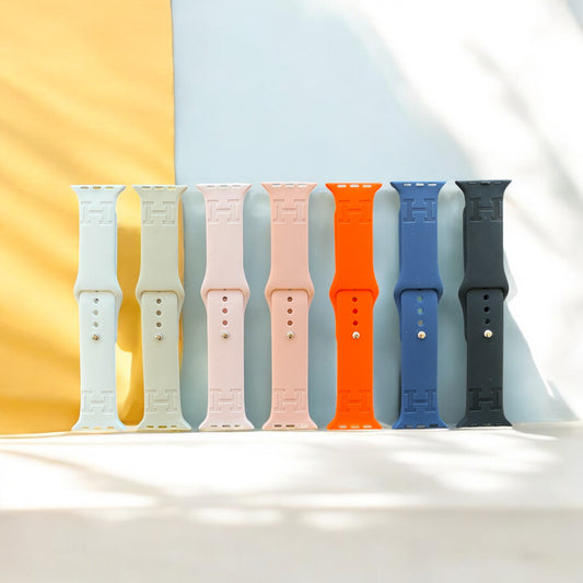 Haliey Engraved Silicone Apple Watch Band