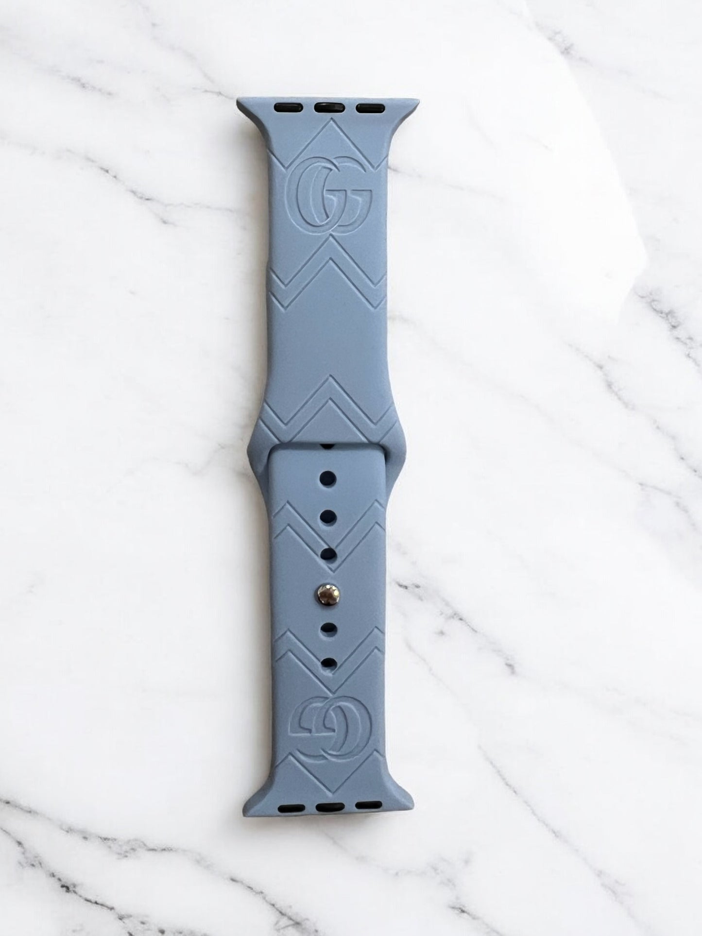 GG Engraved Silicone Apple Watch Band