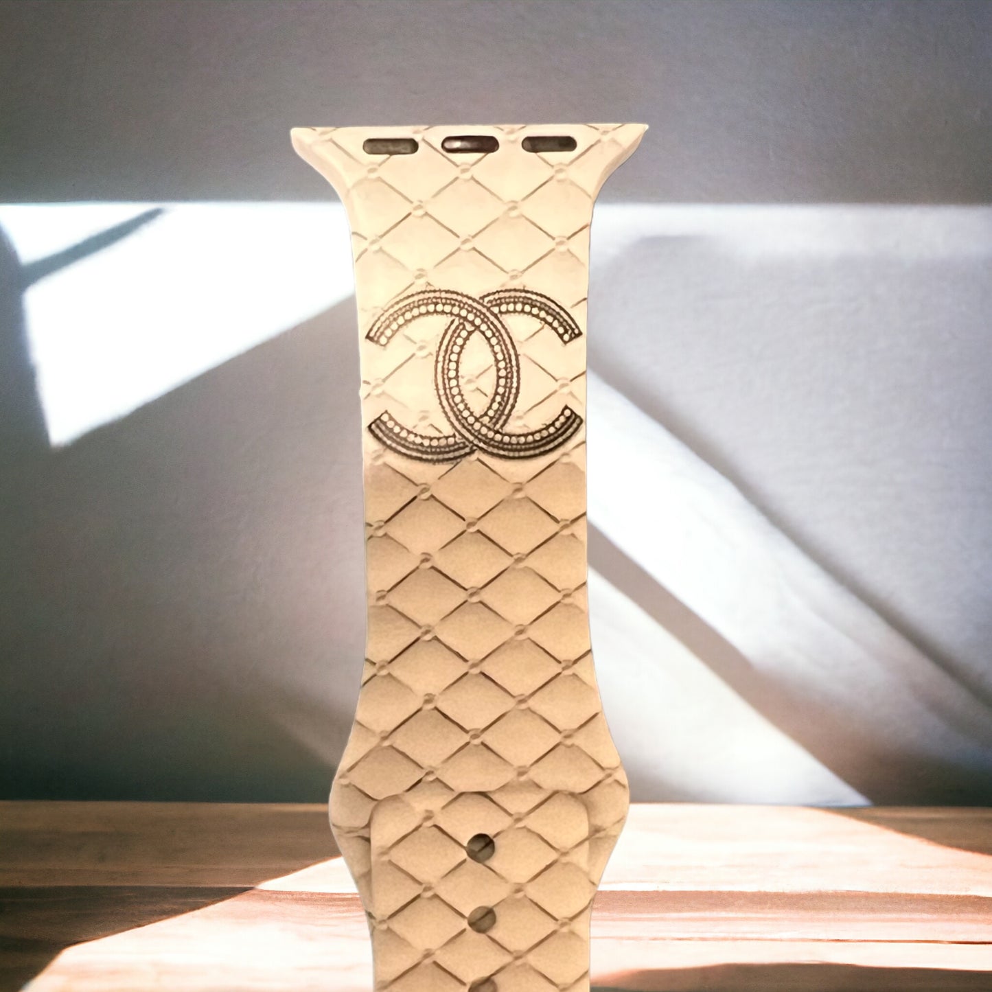 CC Pattern Silicone Apple Watch Band