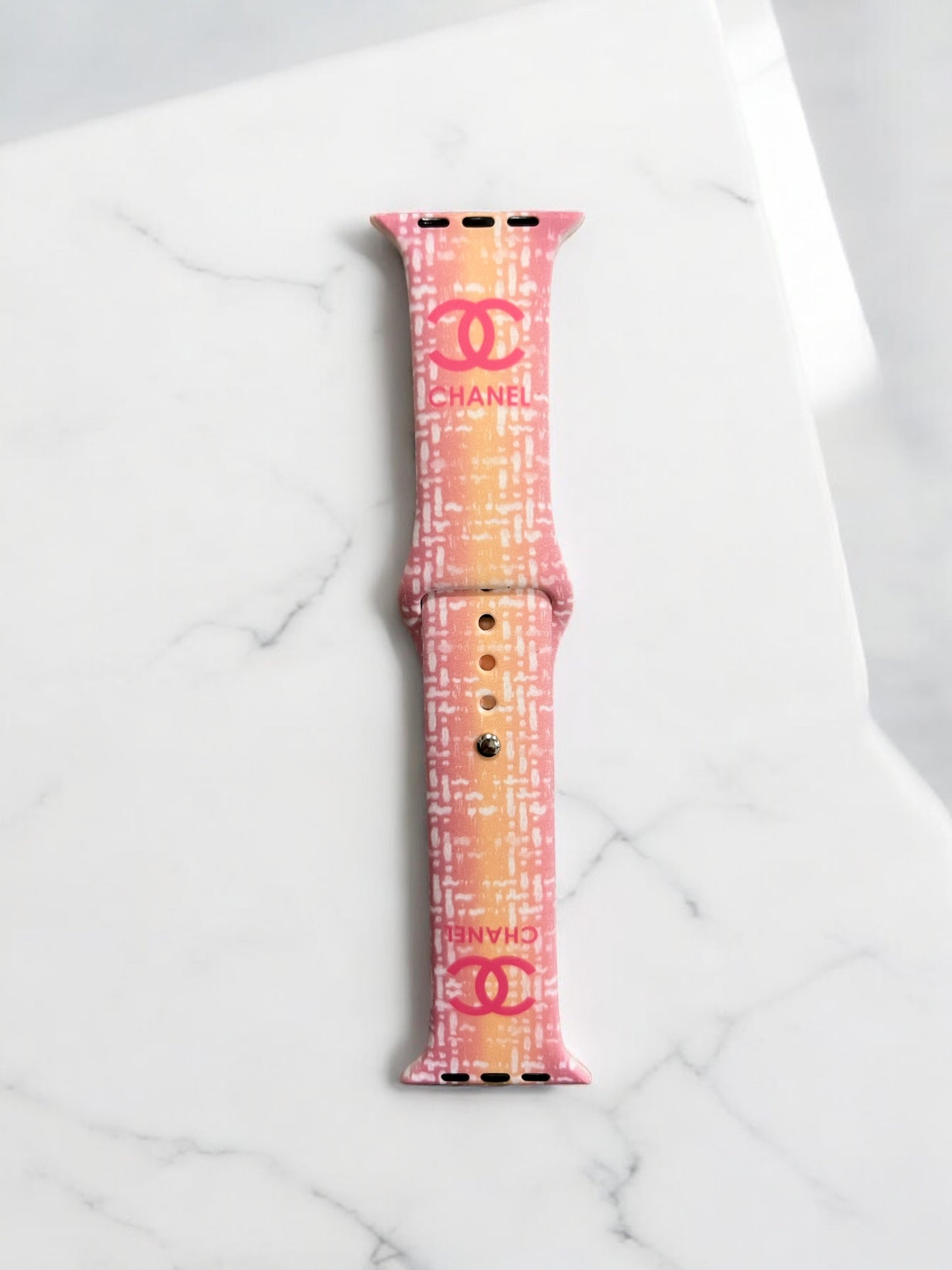 CC Pattern Silicone Apple Watch Band