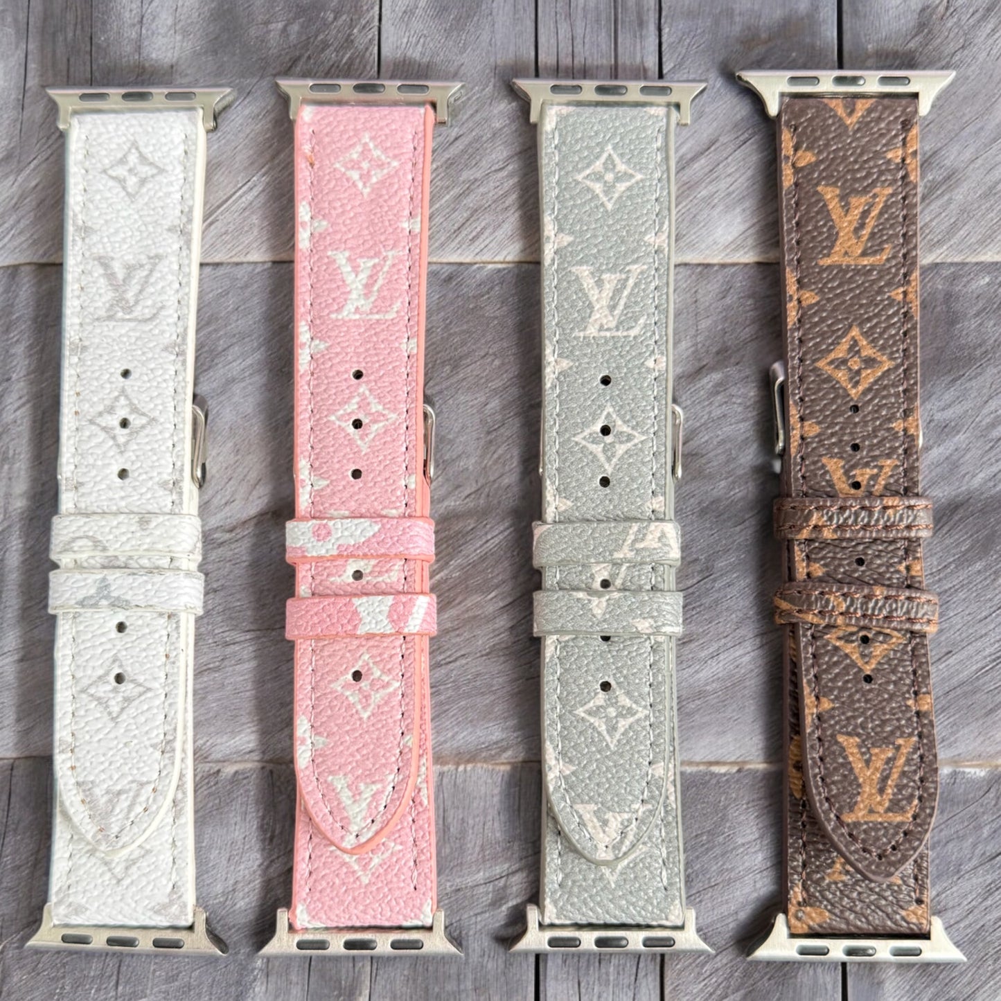 LV Small Monogram Apple Vegan Leather Watch Bands