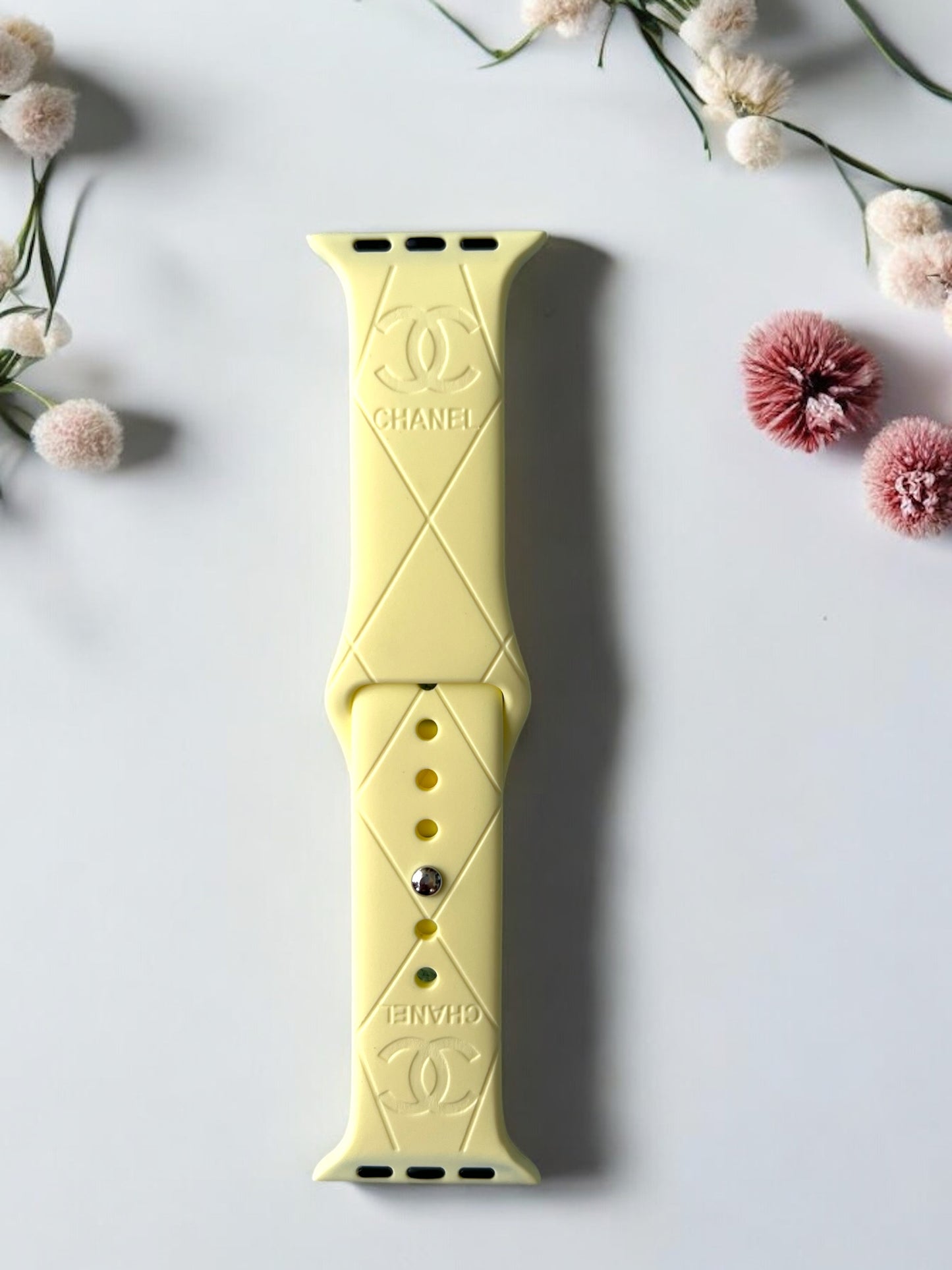 Chloe Engraved Silicone Apple Watch Band