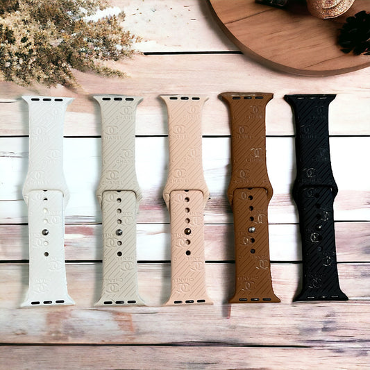 CC Engraved Silicone Watch Band