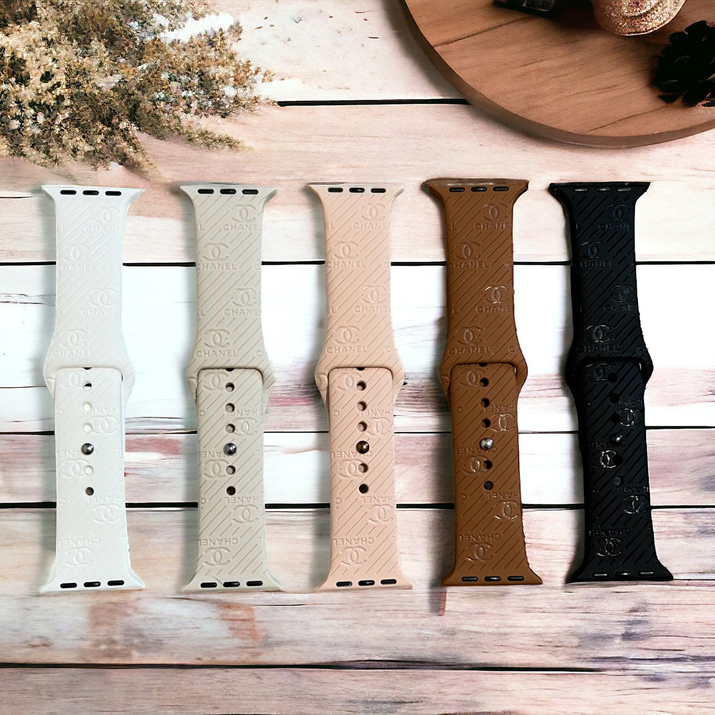 CC Engraved Silicone Apple Watch Band