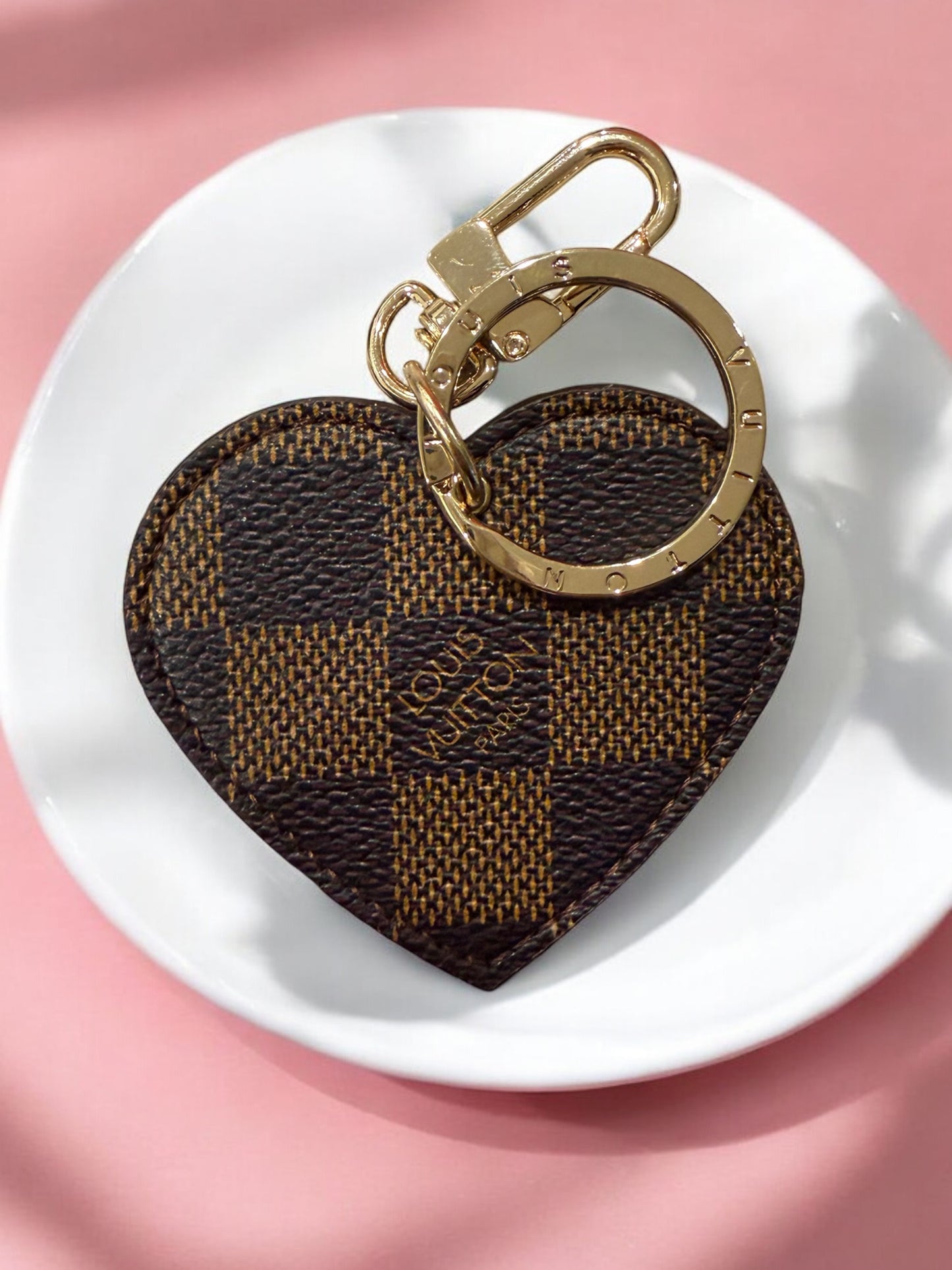 LV Heart Shape Key Chains