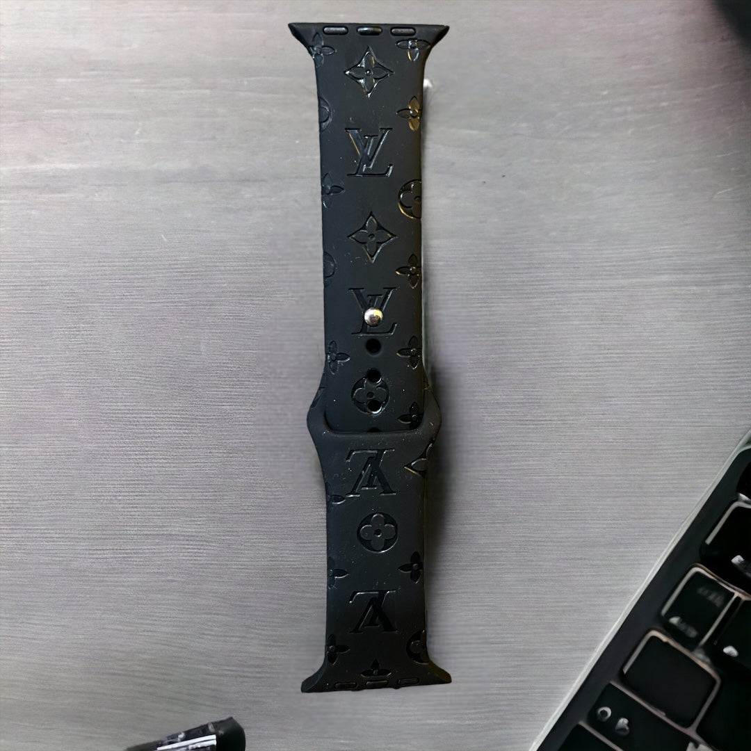 Engraved LV Silicone Apple Watch Band
