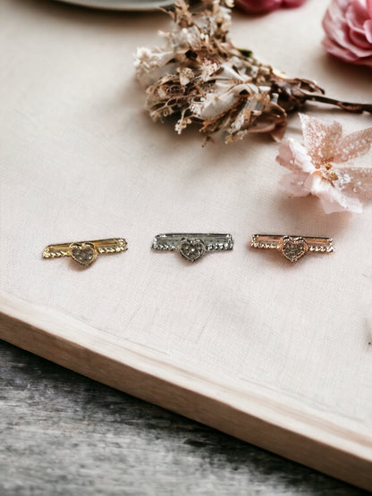 Rhinestone Heart Watch Band Charm