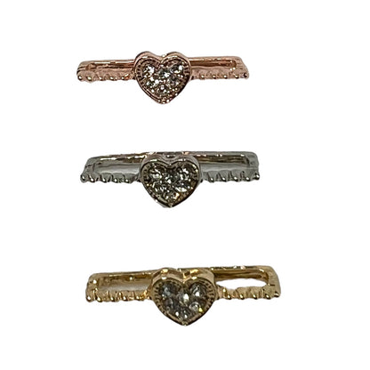 Rhinestone Heart Watch Band Charm