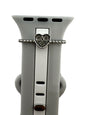 Rhinestone Heart Watch Band Charm