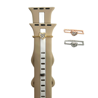 Rhinestone Heart Watch Band Charm