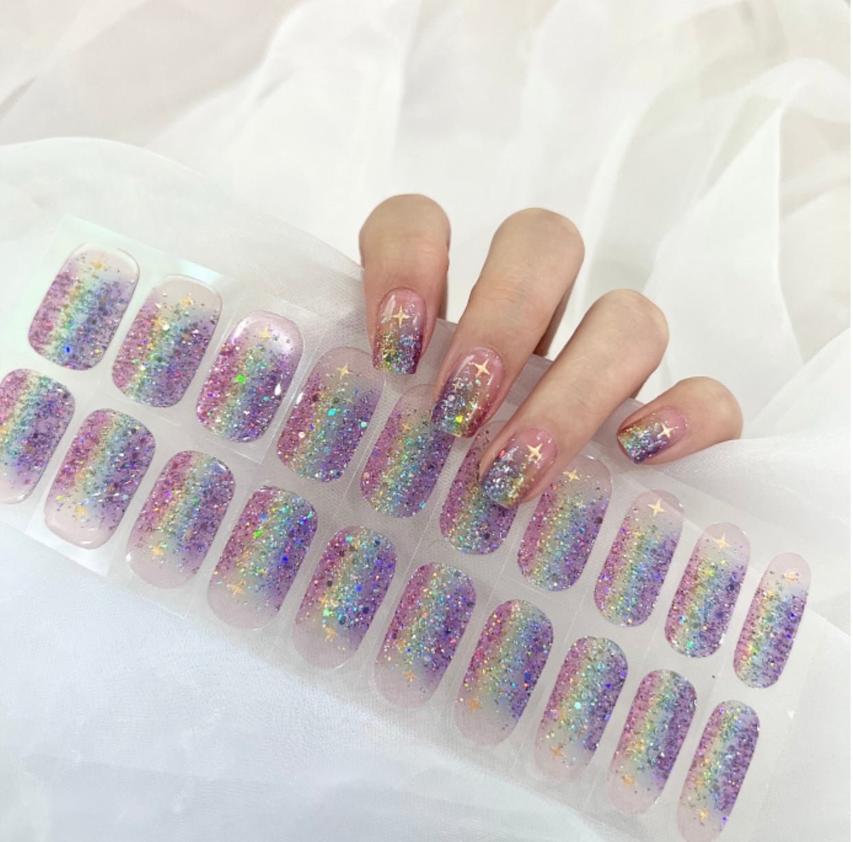GEL nail wraps: NO UV lamp needed (Rainbow Dreams) – Nails Under Wraps